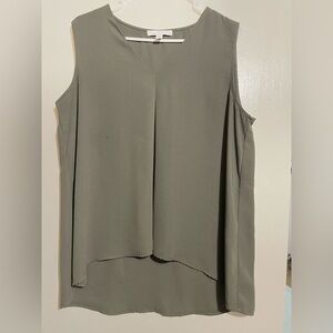 Forest green dressy long tank